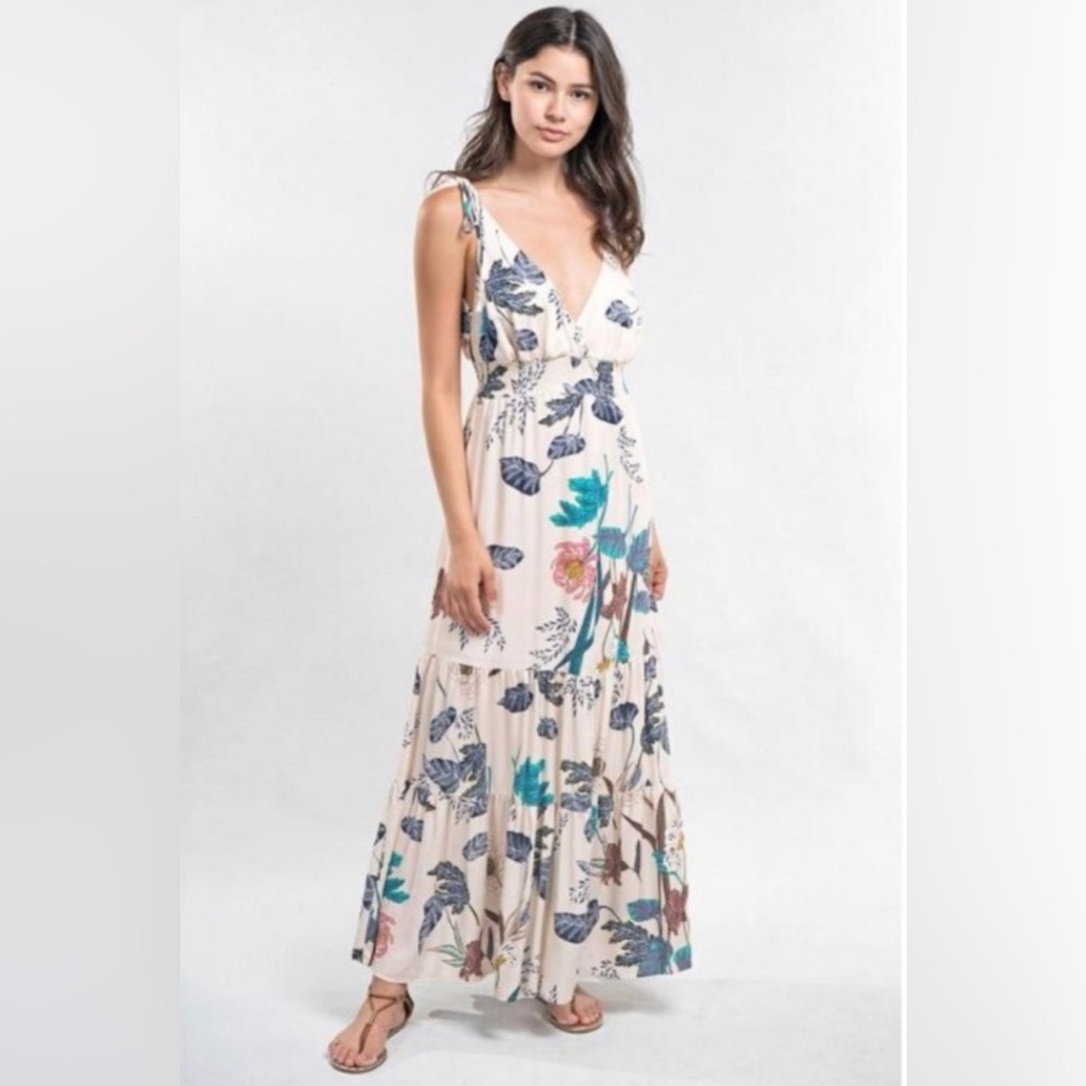 NWT Lovestitch Off White Floral Maxi Dress Sizes S